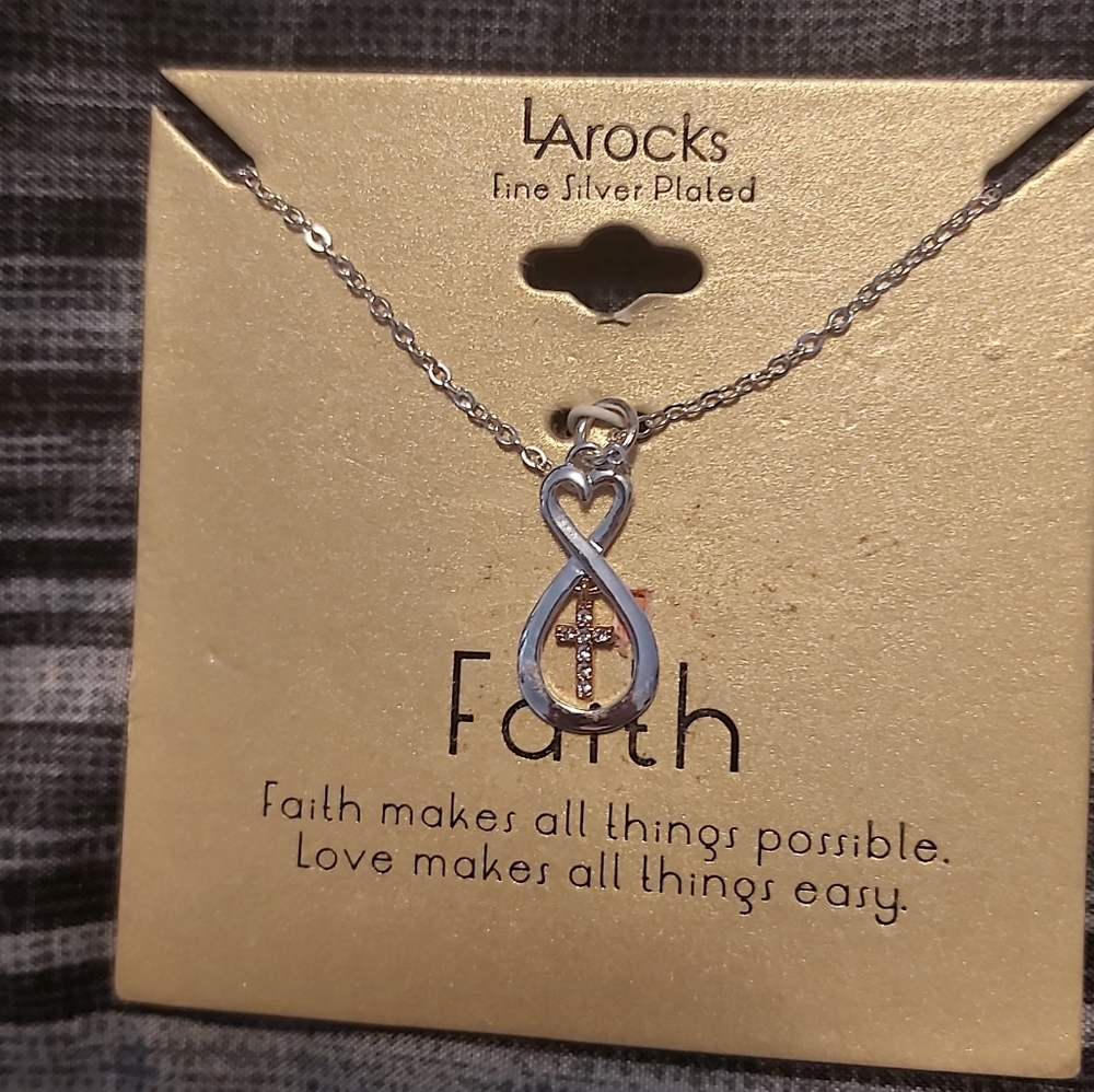 Faith silver necklace